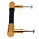 Black Golden Small Cylinder Glass Door Handles